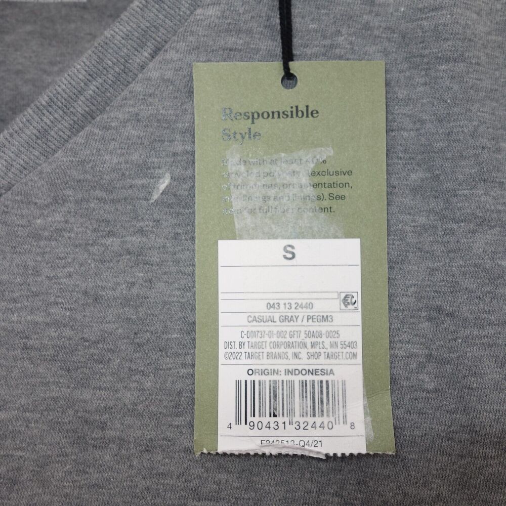 Goodfellow & Co. Men's Small T-Shirt Gray V-Neck Short Sleeve Tee Target NEW - Picture 3 of 6